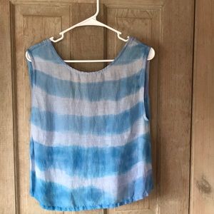 Lindsey Thornburg Linen Sleeveless Knit Tee